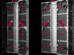 ตู้สีเงินอะลูมิเนียมขนาด 500*1000*74 มม. สำหรับทั้งภายในและภายนอก