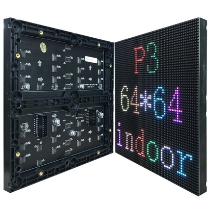 โมดูลเมทริกซ์ LED สีเต็มรูปแบบ 192x192 มม. 64x64 พิกเซล P3 หน้าจอแสดงผล LED SMD2121 ในอาคาร