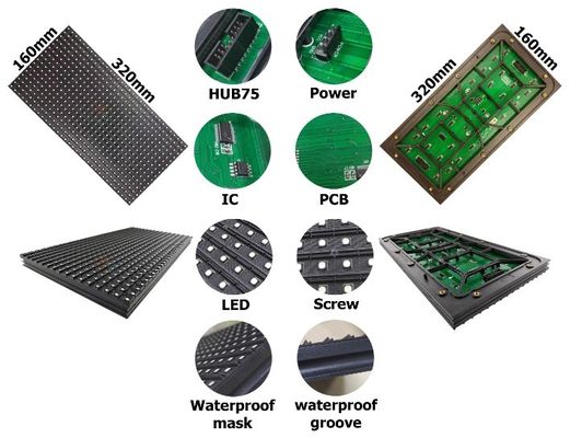 P4 P5 P6.67 จอ LED วิดีโอสำหรับภายนอกอาคาร จอ LED สีเต็มรูปแบบ กันน้ำ พิกเซลเล็ก