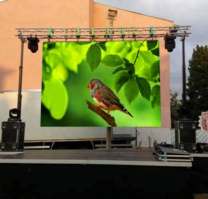 P4.81mm Outdoor LED Video Walls Pixels ความสว่างให้เช่า 4.81mm Slim Led Screen
