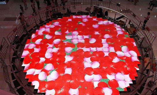 จอพื้น LED น้ำหนักเบา ทนทาน สำหรับใช้ในร่ม/กลางแจ้ง เปลี่ยนสี RGB