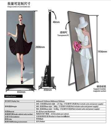 หน้าจอโปสเตอร์ HD LED P2.5 สามารถพับได้ ด้านสอง โชว์ ศูนย์การค้า วิดีโอวอลล์