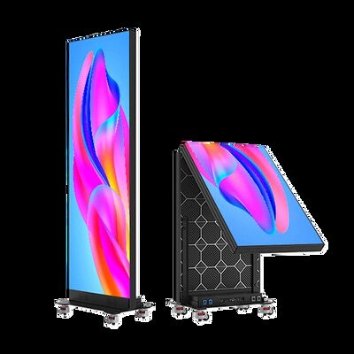 จอแสดงผลโปสเตอร์ LED แบบพับได้ ประกบ และเคลื่อนย้ายได้ P1.86 GOB