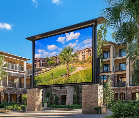 ความสว่างสูง 1R1G1B Outdoor Led Video Walls ป้ายโฆษณา P4mm 14bit