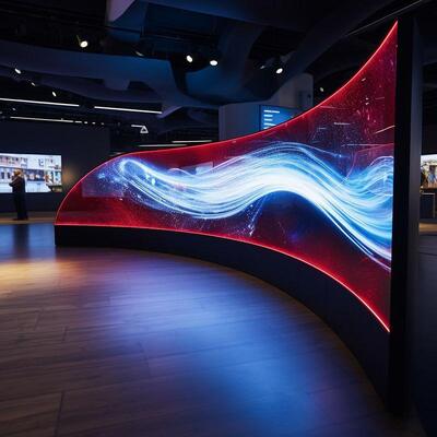 ISO14001 จอแสดงผล LED แบบโค้ง P2mm SMD1515 Led Video Wall Studio