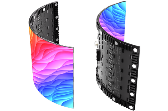 สีเต็ม P5 1R1G1B วงโค้ง LED Display นอกมุมมองใหญ่