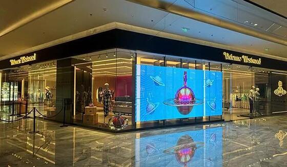 LED Window Display Screens Indoor Full Color P3.91 ดินคอนเสิร์ต สีสันดี LED Wall