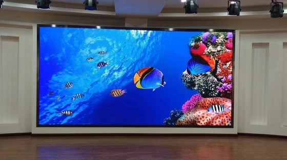 หน้าจอแสดงผลโฆษณาในร่มที่มีสีสัน 14 บิต P2 Led Video Wall 264V