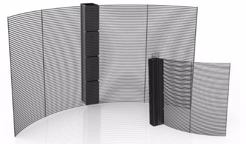 ประหยัดพลังงาน Led See Through Screen Wall 800W/ M2 5000cd