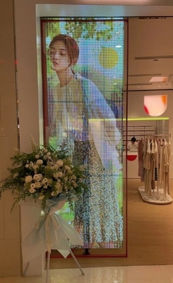ประหยัดพลังงาน Led See Through Screen Wall 800W/ M2 5000cd