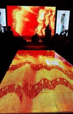 Full Color 1/10 Scan LED Dance Floor Display W40 * H40dots 25600 จุด / M2