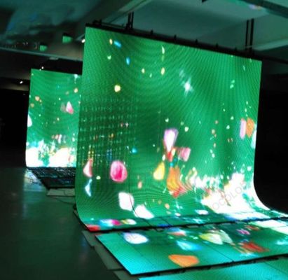 หน้าจอ LED โมดูลยืดหยุ่น RGB จอแสดงผลวิดีโอวอลล์ 600nits ถึง 800nits