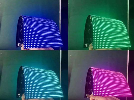 โมดูลยืดหยุ่น Longda P4 โมดูล LED ยืดหยุ่น จอ LED แบบนุ่ม ผนังวิดีโอ LED โฆษณา โมดูล