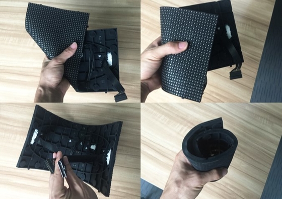 หน้าจอทรงกระบอก SMD นำโมดูลที่มีความยืดหยุ่นนำกระเบื้องผนัง 140 ถึง 160deg มุมมอง