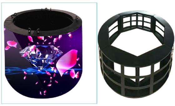 หน้าจอทรงกระบอก SMD นำโมดูลที่มีความยืดหยุ่นนำกระเบื้องผนัง 140 ถึง 160deg มุมมอง