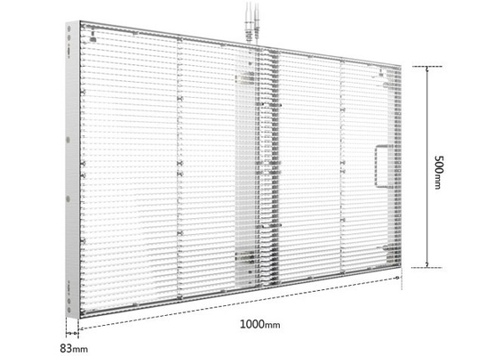 โฆษณาเชิงพาณิชย์หน้าจอ LED กระจกใส Outdoor SMD1921 1/2 Scan ODM