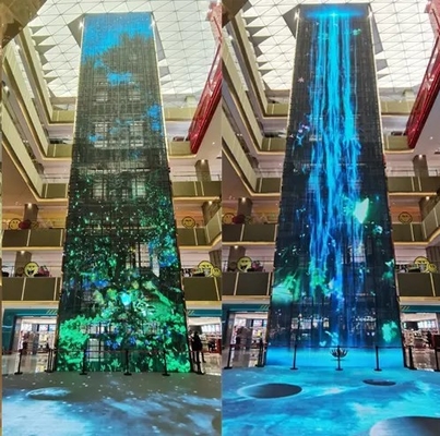 โฆษณาเชิงพาณิชย์หน้าจอ LED กระจกใส Outdoor SMD1921 1/2 Scan ODM