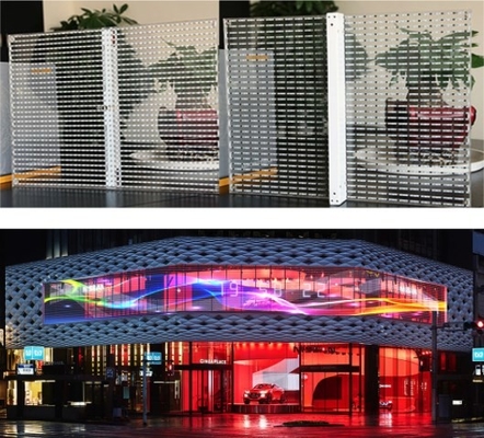 โฆษณาเชิงพาณิชย์หน้าจอ LED กระจกใส Outdoor SMD1921 1/2 Scan ODM