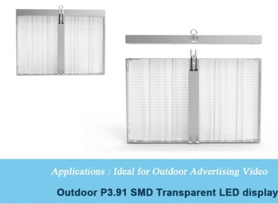 หน้าจอ LED กระจกโปร่ง P3.91mm Holographic Series Refresh 3840Hz