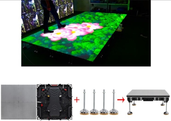 IP65 แผงเต้นรำฟลอร์เต้นรำ LED P3.91 ฟลอร์เต้นรำงานแต่งงานสำหรับงานปาร์ตี้