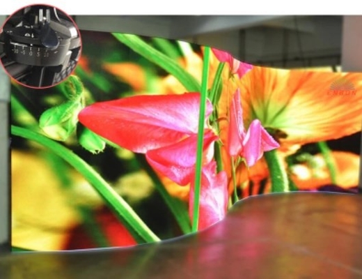 Indoor HD P2.5 SMD จอแสดงผล LED แบบอ่อนโค้งงอได้ LED โมดูลยืดหยุ่น