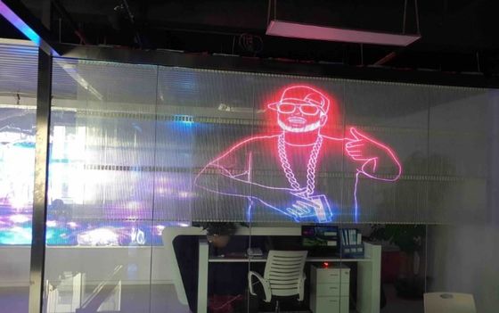 P2.5 หน้าจอ LED กระจกใส ซีรีส์ LED โฮโลแกรมสั่งทำพิเศษสำหรับห้างสรรพสินค้า