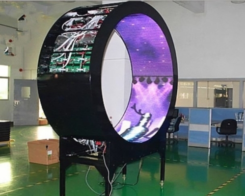 หน้าจอแสดงผล LED โค้ง 240X120 มม. SMD1515 แผงโมดูล LED ยืดหยุ่น P2 ในอาคาร