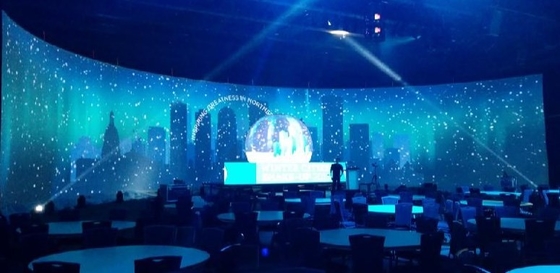 Full Color P3.91 เช่าวิดีโอกำแพงเหตุการณ์หน้าจอ LED ในร่มกลางแจ้ง