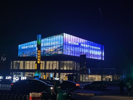 หน้าจอ LED โปร่งใสสีเต็มรูปแบบความสว่างสูงพร้อมขนาดที่กำหนดเองสำหรับใช้ในร่มและกลางแจ้ง