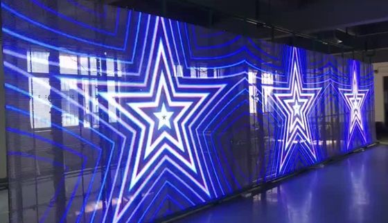 หน้าจอ LED กระจกใส Longda 3840Hz Refresh Rate ความสว่าง 5000cd/m2 ประกอบด้วย LED 1R1G1B สำหรับเช่าหรือติดตั้งถาวร